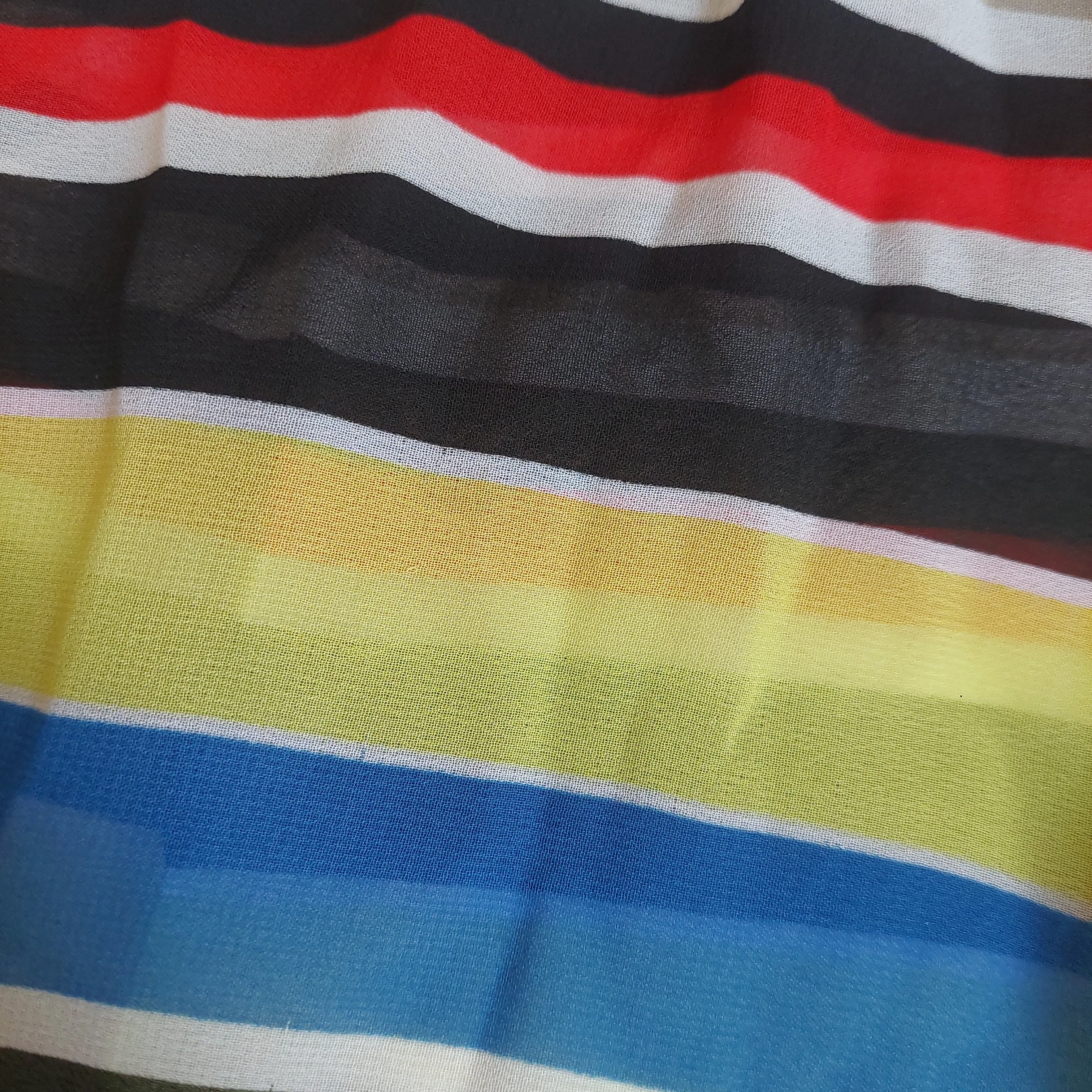 Ana Black Multi-color Striped Sheer Top | Pre loved |