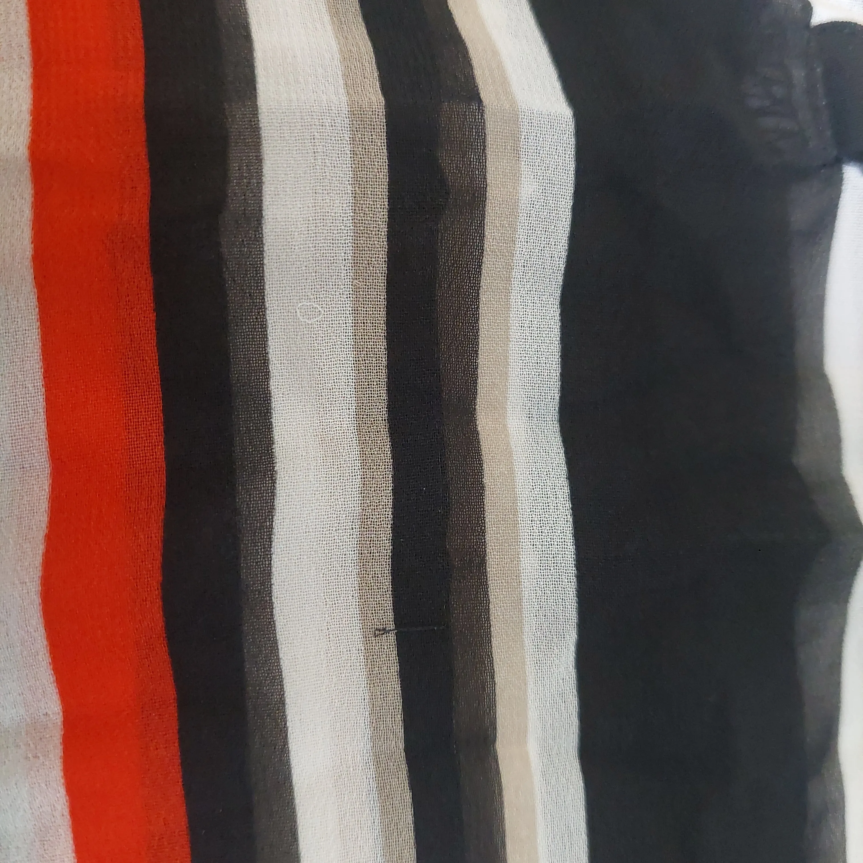 Ana Black Multi-color Striped Sheer Top | Pre loved |