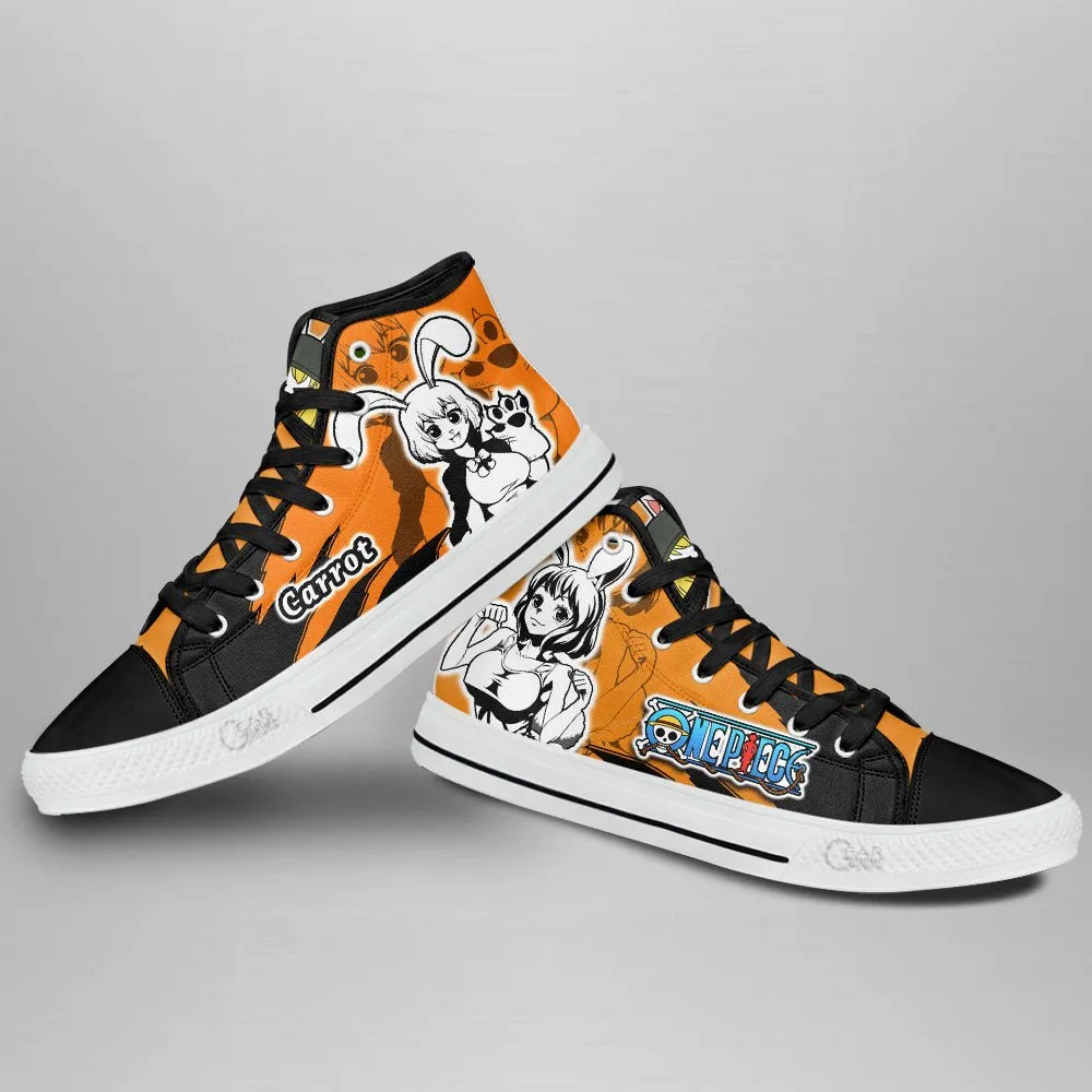 Carrot High Top Shoes OP Custom Anime Sneakers Mix Manga